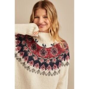 Lucky Brand | Fairisle Mock-Neck Long-Sleeve Sweater | Medium